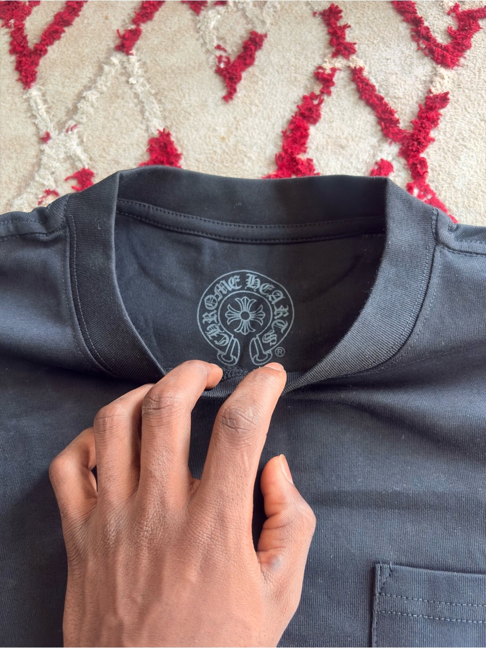 Chrome Hearts Horse Shoes Logo Pocket T-shirt - Picture 3 of 5